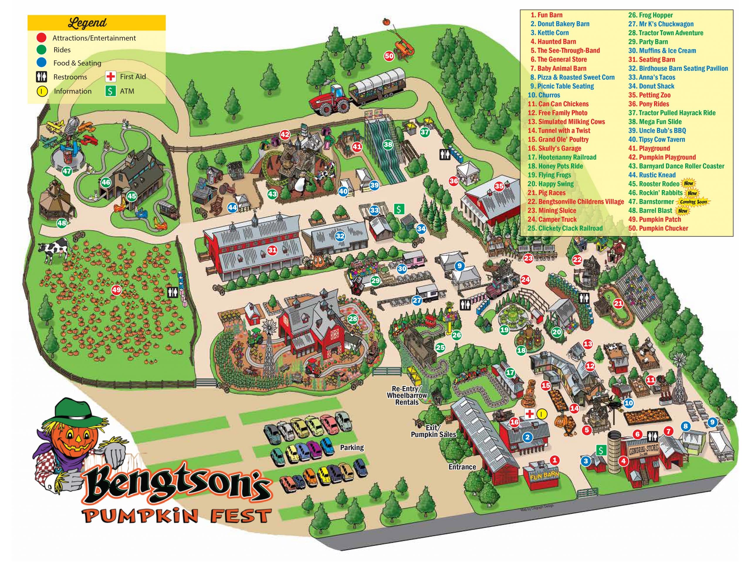 Map of Bengtson's Pumpkin Farm
